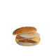 Bigburguesa de bacon, queso y salsa BBQ