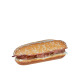 Triburguesa de bacon, queso y salsa BBQ