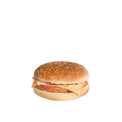 Bigburguesa de bacon, queso y salsa BBQ